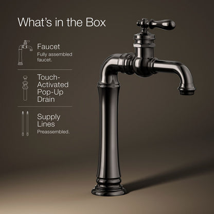 KOHLER K-72763-9M Artifacts Gentleman's Single-handle bathroom sink faucet, 1.2 gpm