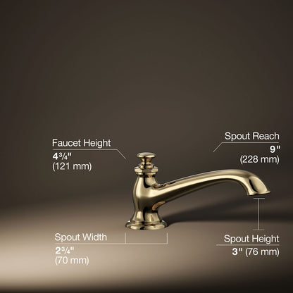 KOHLER K-72777 Artifacts Deck-mount bath spout with flare design