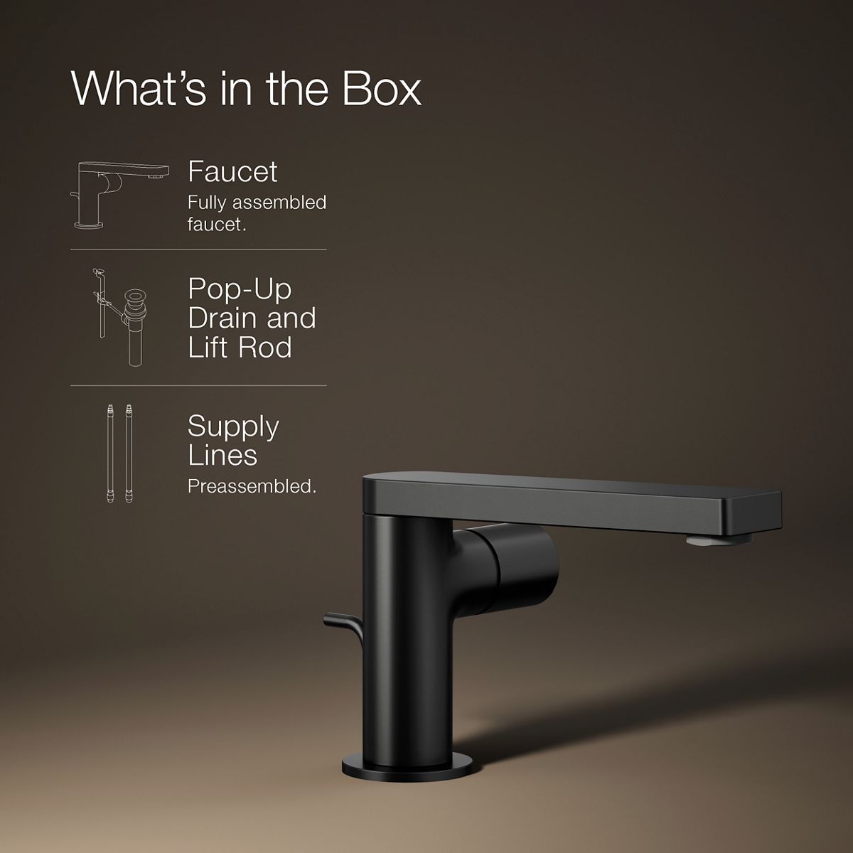 KOHLER Composed Single-handle bathroom sink faucet with Cylindrical handle, 1.2 gpm