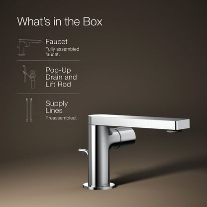 KOHLER Composed Single-handle bathroom sink faucet with Cylindrical handle, 1.2 gpm