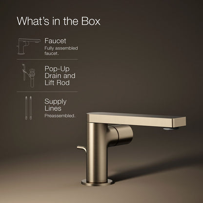 KOHLER Composed Single-handle bathroom sink faucet with Cylindrical handle, 1.2 gpm