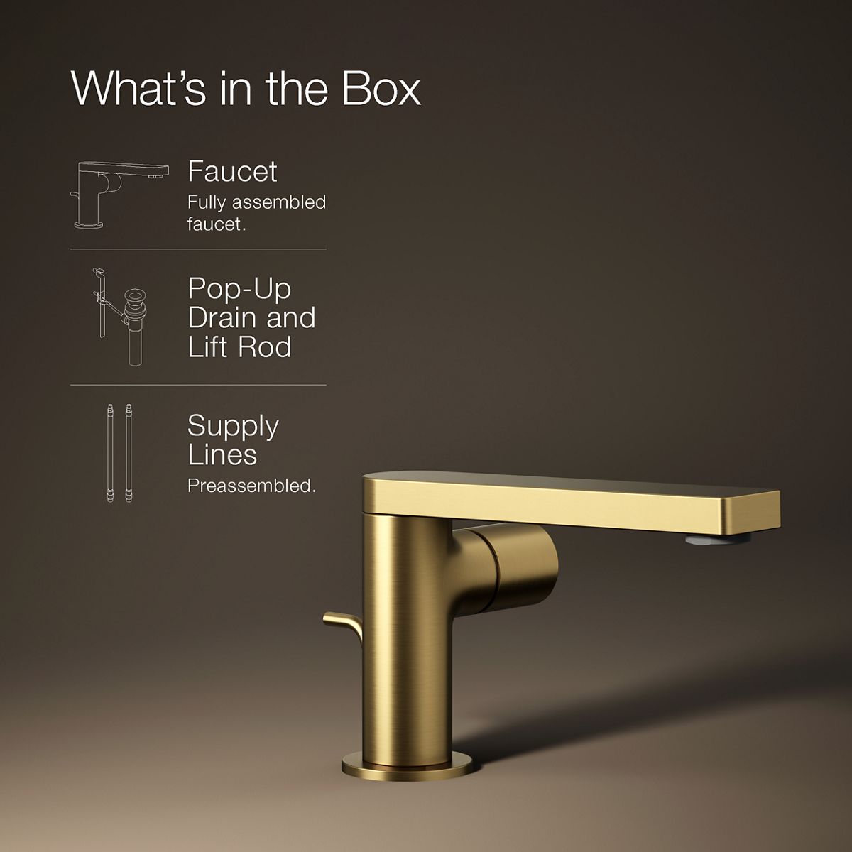 KOHLER Composed Single-handle bathroom sink faucet with Cylindrical handle, 1.2 gpm
