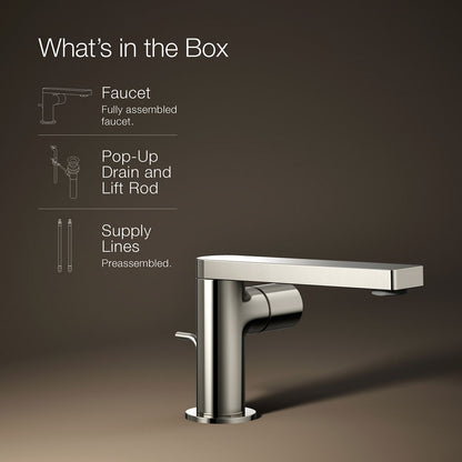 KOHLER Composed Single-handle bathroom sink faucet with Cylindrical handle, 1.2 gpm