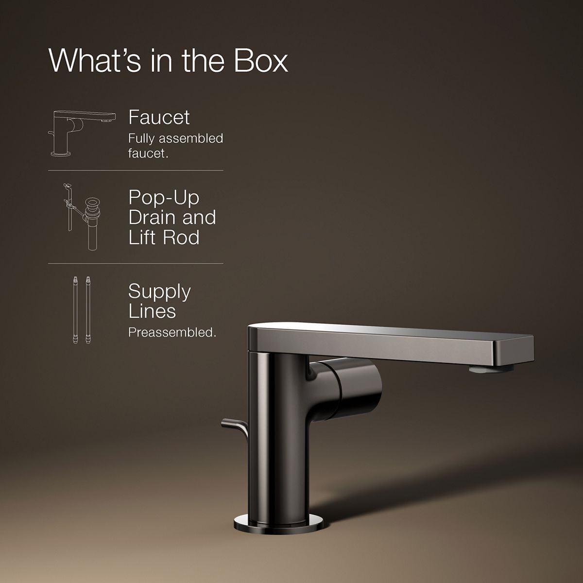 KOHLER Composed Single-handle bathroom sink faucet with Cylindrical handle, 1.2 gpm