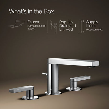 KOHLER Composed Widespread bathroom sink faucet with Lever handles, 1.2 gpm