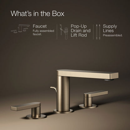 KOHLER Composed Widespread bathroom sink faucet with Lever handles, 1.2 gpm