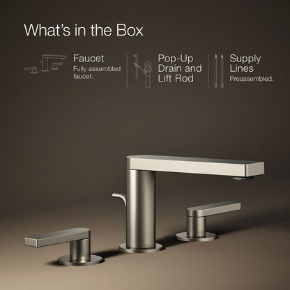 KOHLER Composed Widespread bathroom sink faucet with Lever handles, 1.2 gpm