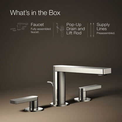 KOHLER Composed Widespread bathroom sink faucet with Lever handles, 1.2 gpm