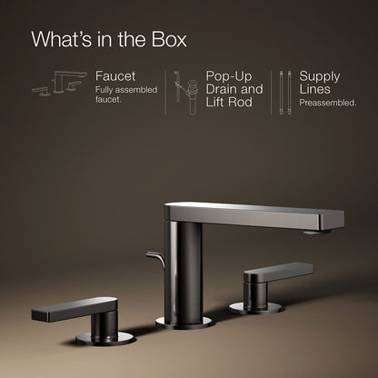 KOHLER Composed Widespread bathroom sink faucet with Lever handles, 1.2 gpm