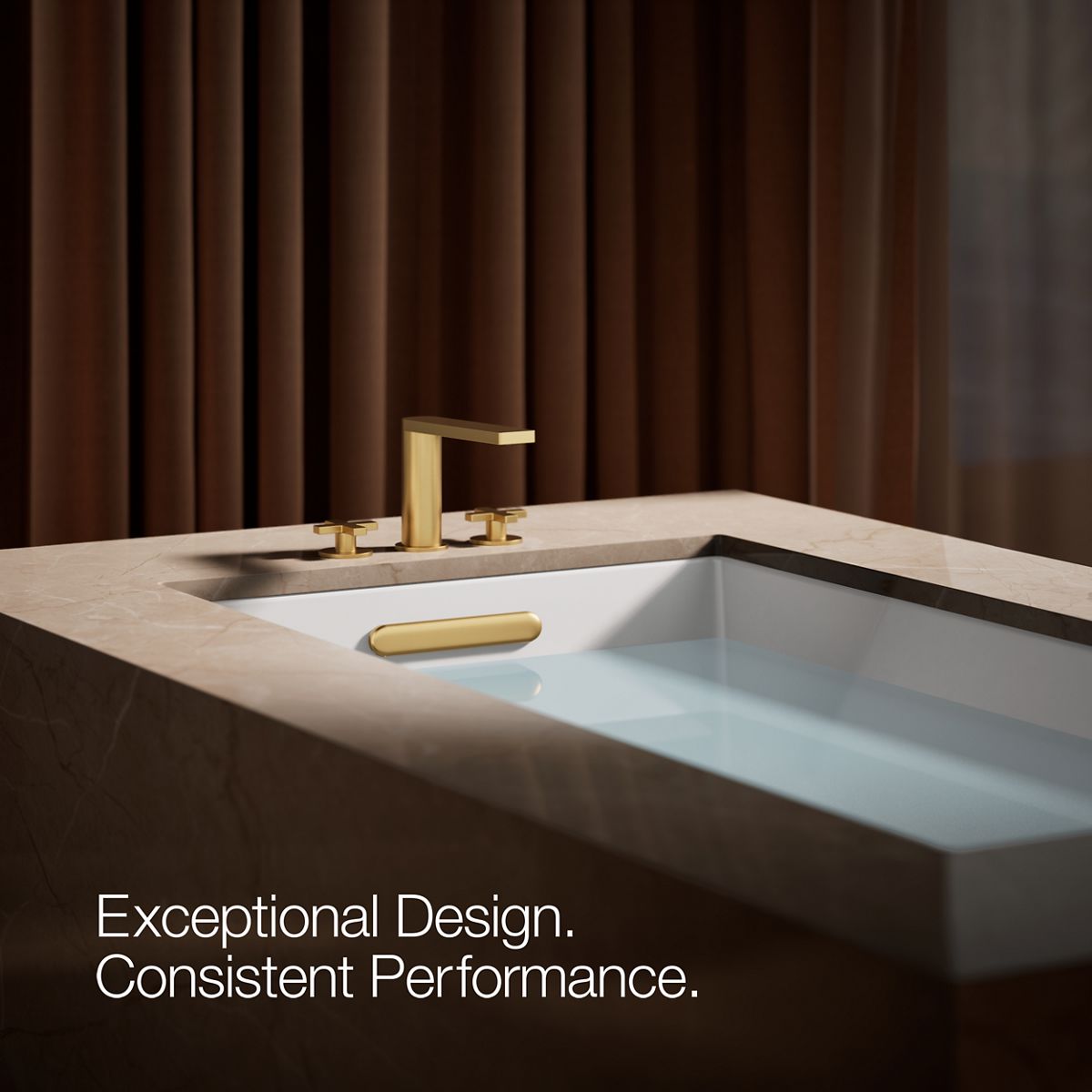 KOHLER Composed Deck-mount bath faucet with cross handles