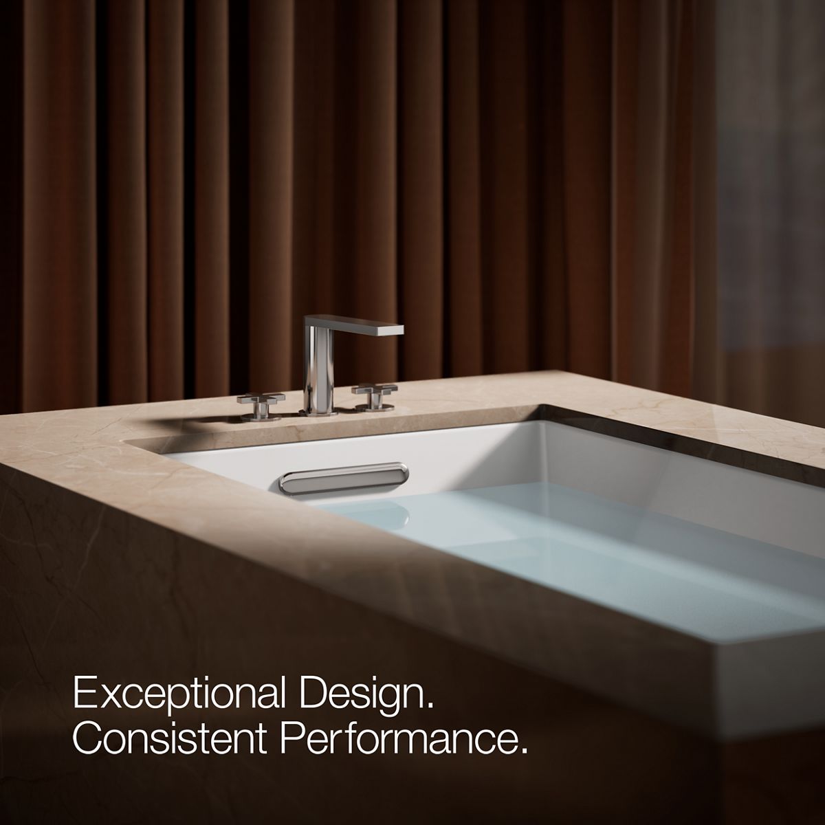 KOHLER Composed Deck-mount bath faucet with cross handles