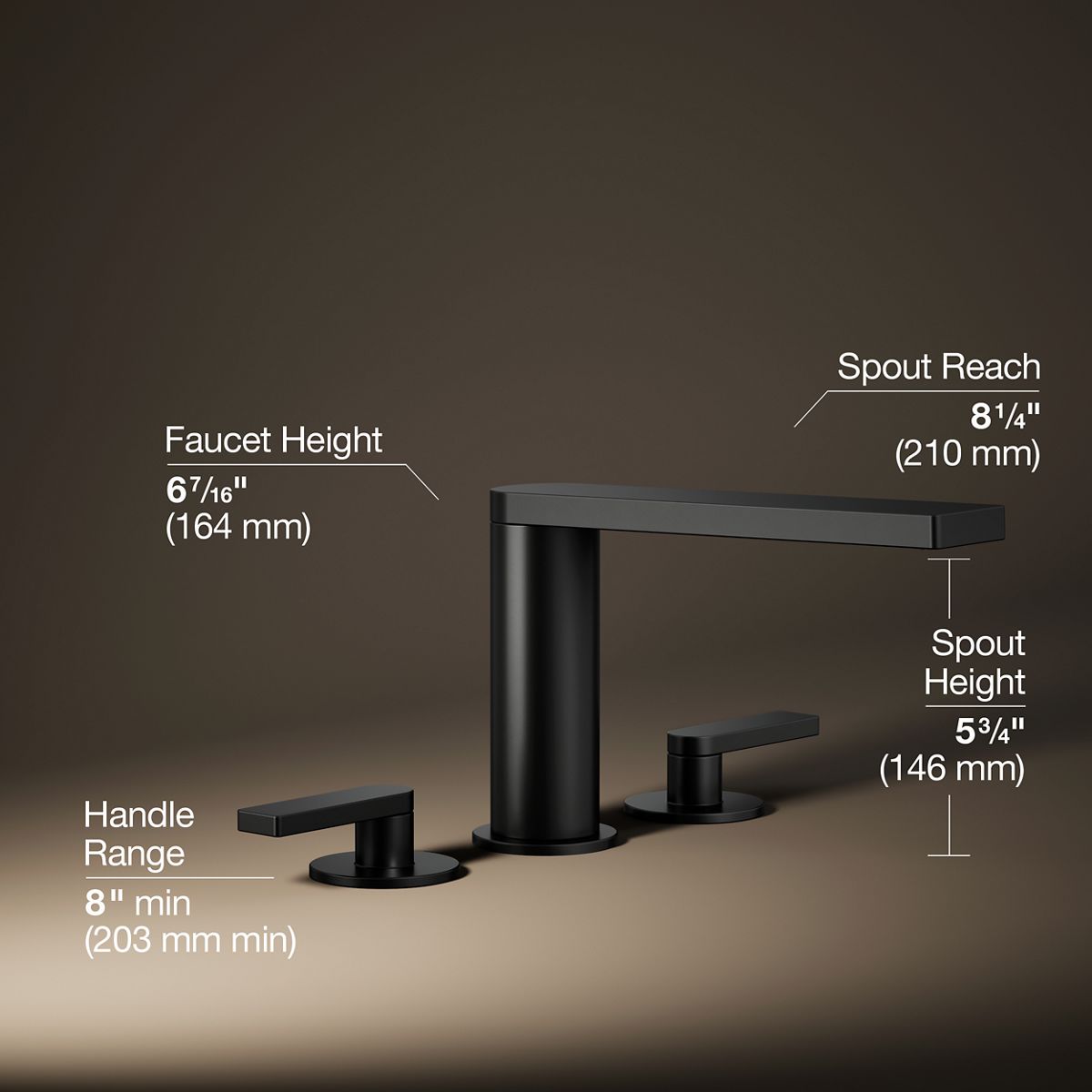 KOHLER Composed Deck-mount bath faucet with lever handles