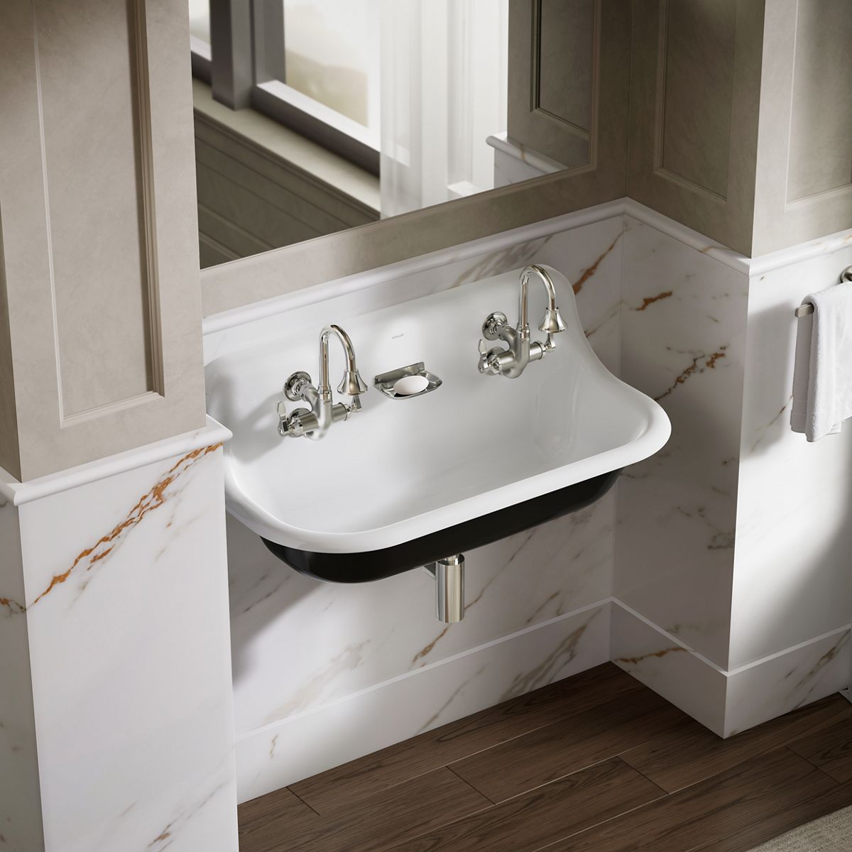 KOHLER K-730T70-4AR Triton Bowe Cannock Wall-mount service sink faucet, 12 gpm