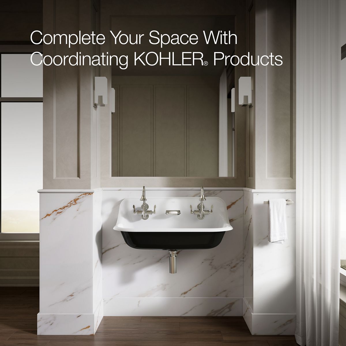 KOHLER K-730T70-4AR Triton Bowe Cannock Wall-mount service sink faucet, 12 gpm