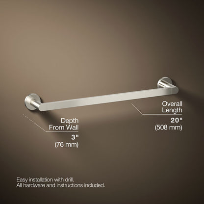 KOHLER Composed 18" towel bar