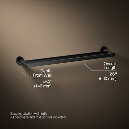 KOHLER Composed 24" double towel bar