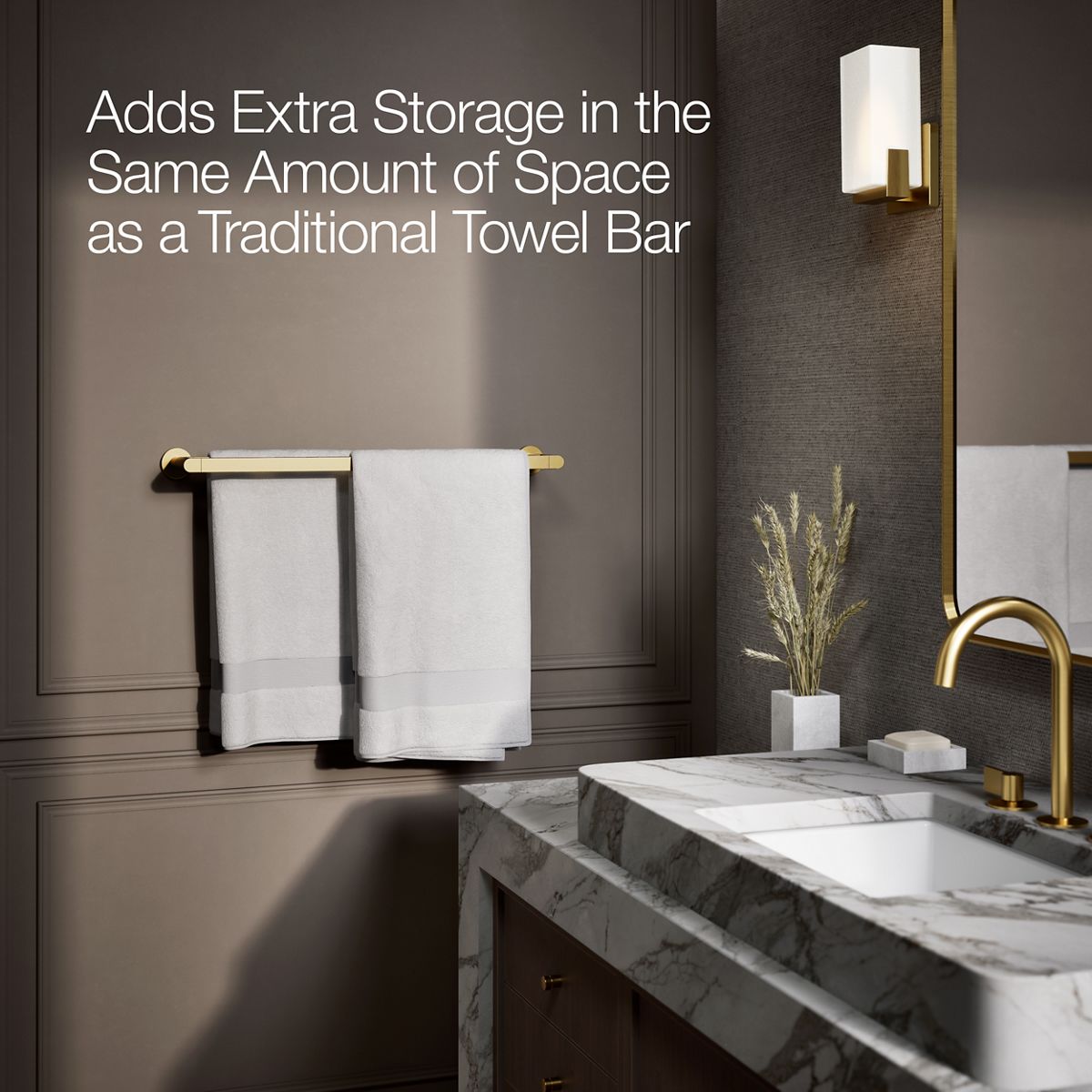 KOHLER Composed 24" double towel bar