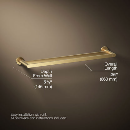 KOHLER Composed 24" double towel bar