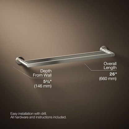 KOHLER Composed 24" double towel bar