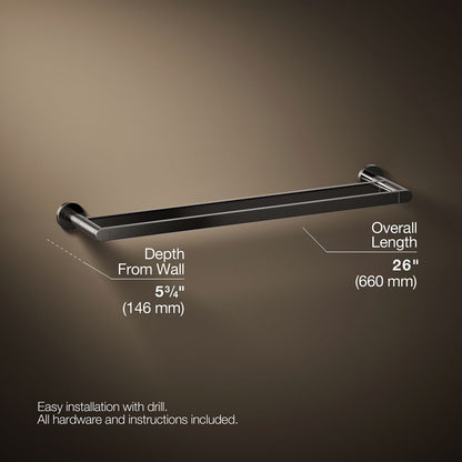 KOHLER Composed 24" double towel bar
