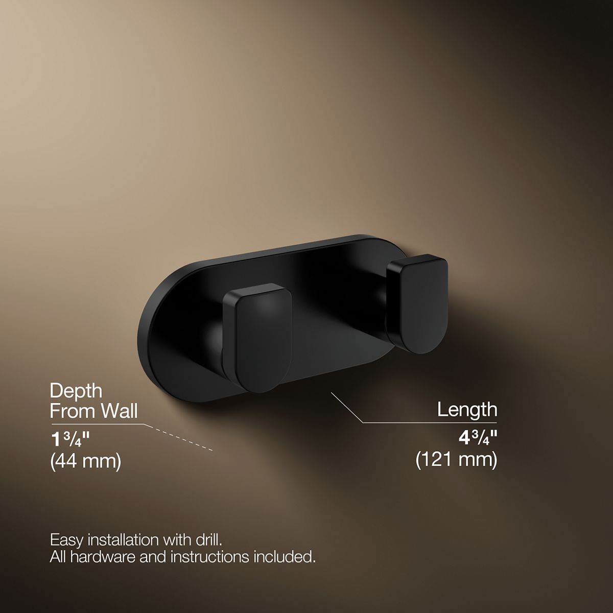 KOHLER Composed Double robe hook
