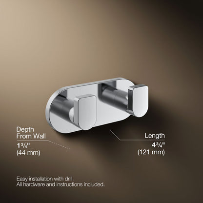 KOHLER Composed Double robe hook