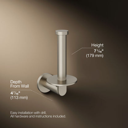 KOHLER Composed Vertical toilet paper holder