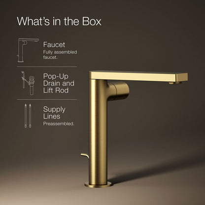 KOHLER Composed Tall single-handle bathroom sink faucet with Cylindrical handle, 1.2 gpm