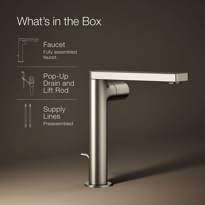 KOHLER Composed Tall single-handle bathroom sink faucet with Cylindrical handle, 1.2 gpm