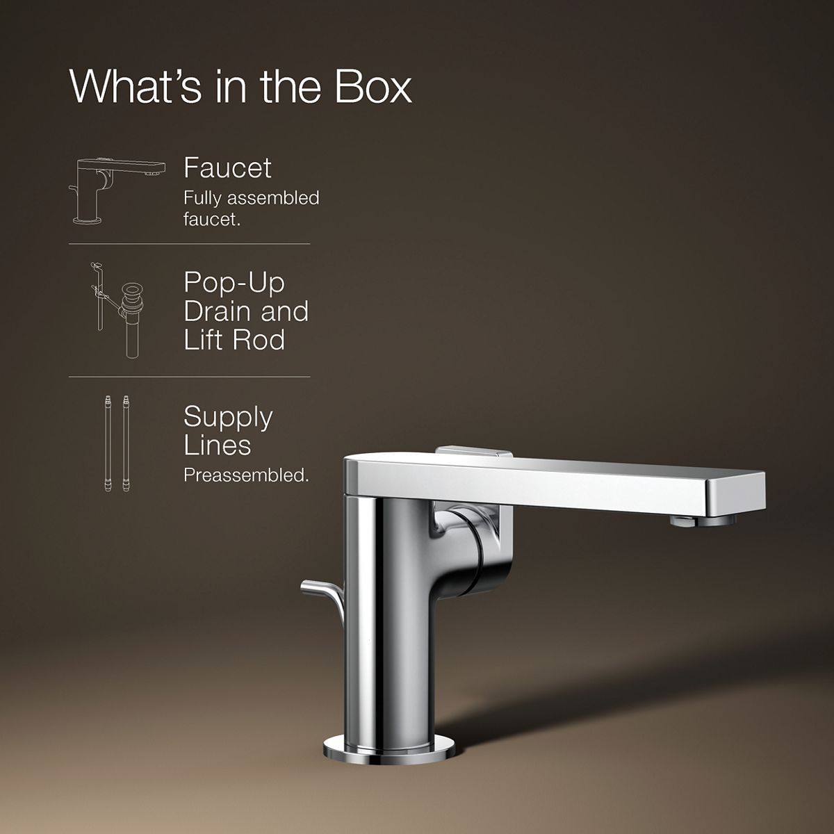 KOHLER Composed Single-handle bathroom sink faucet with Lever handle, 1.2 gpm