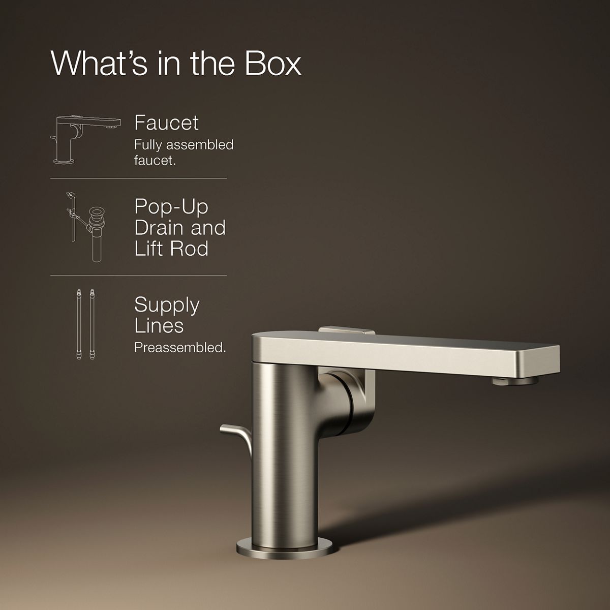 KOHLER Composed Single-handle bathroom sink faucet with Lever handle, 1.2 gpm