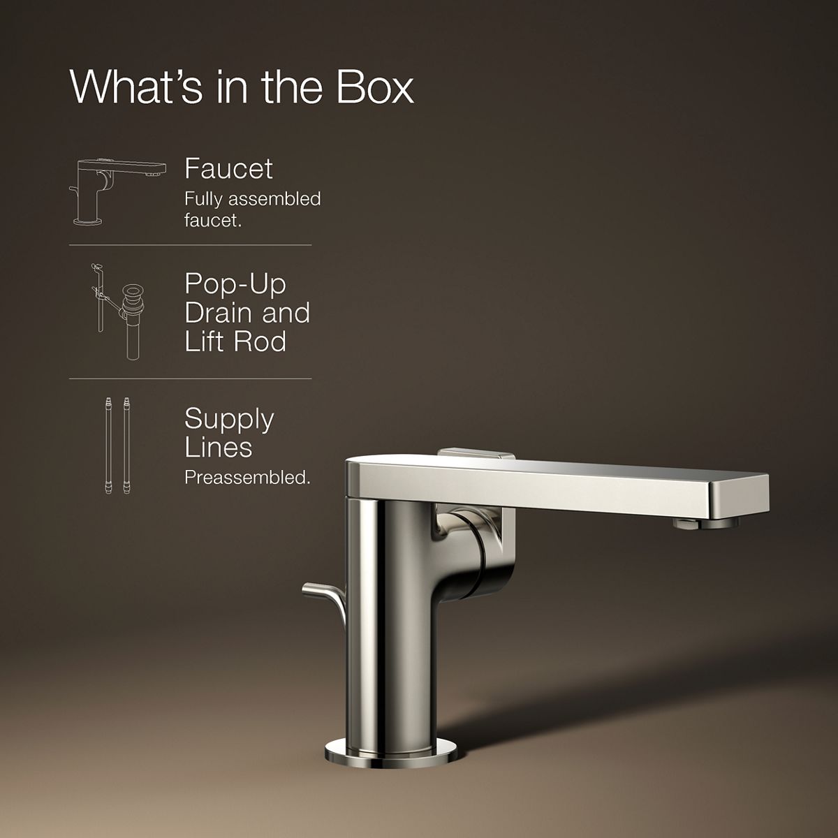 KOHLER Composed Single-handle bathroom sink faucet with Lever handle, 1.2 gpm