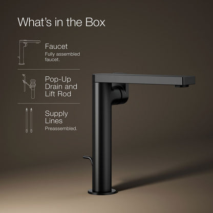 KOHLER Composed Tall single-handle bathroom sink faucet with Lever handle, 1.2 gpm