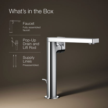 KOHLER Composed Tall single-handle bathroom sink faucet with Lever handle, 1.2 gpm