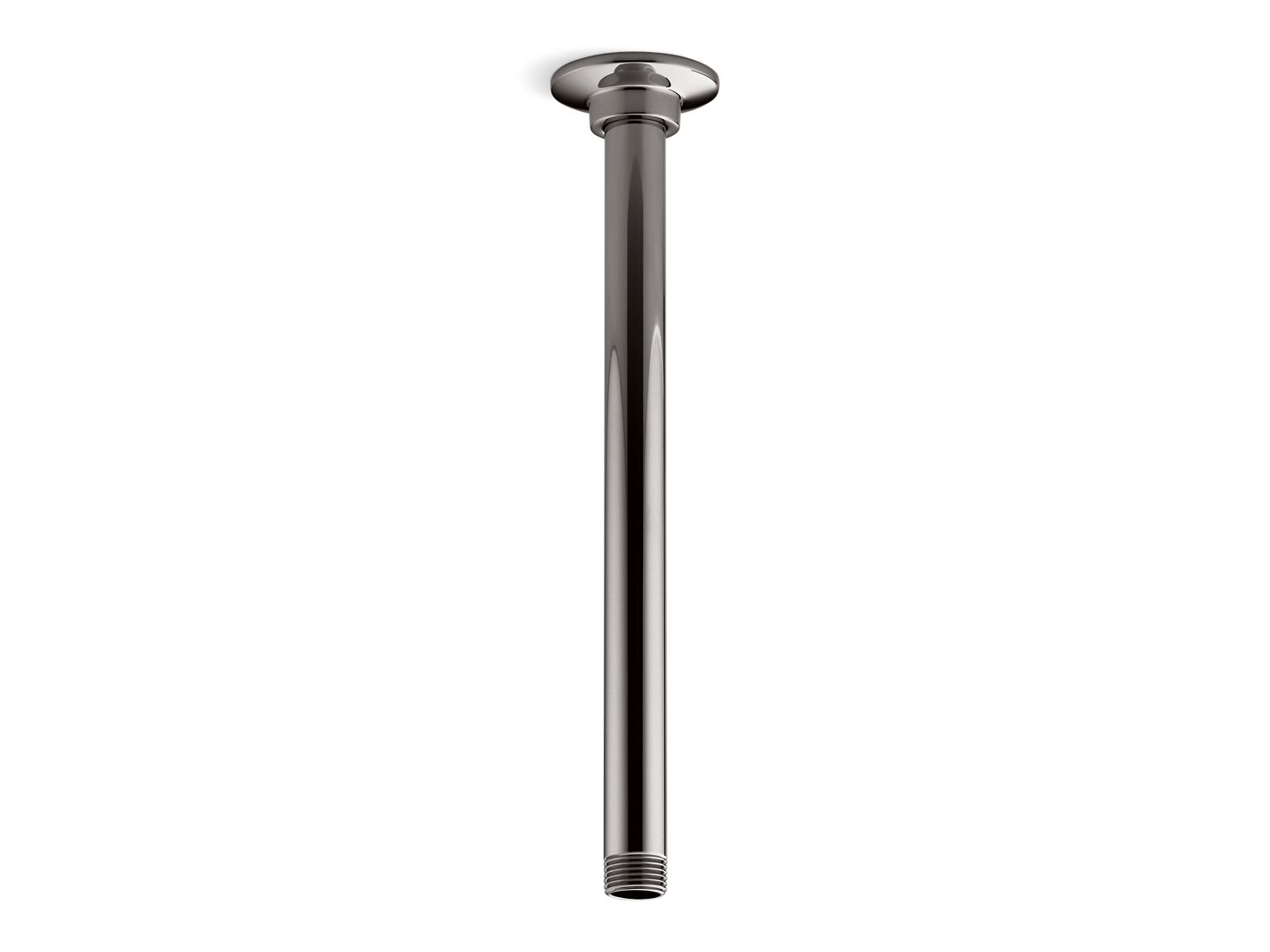 KOHLER K-7392 12" ceiling-mount single-function rainhead arm and flange, vibrant titanium
