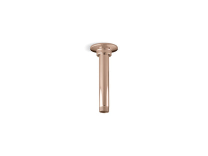 KOHLER K-7394 6" ceiling-mount single-function rainhead arm and flange, vibrant rose gold