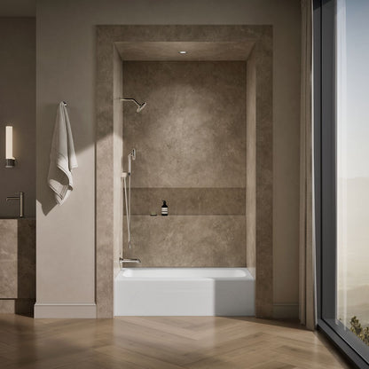 KOHLER K-745 Seaforth 54" x 30-1/4" alcove bath, left drain