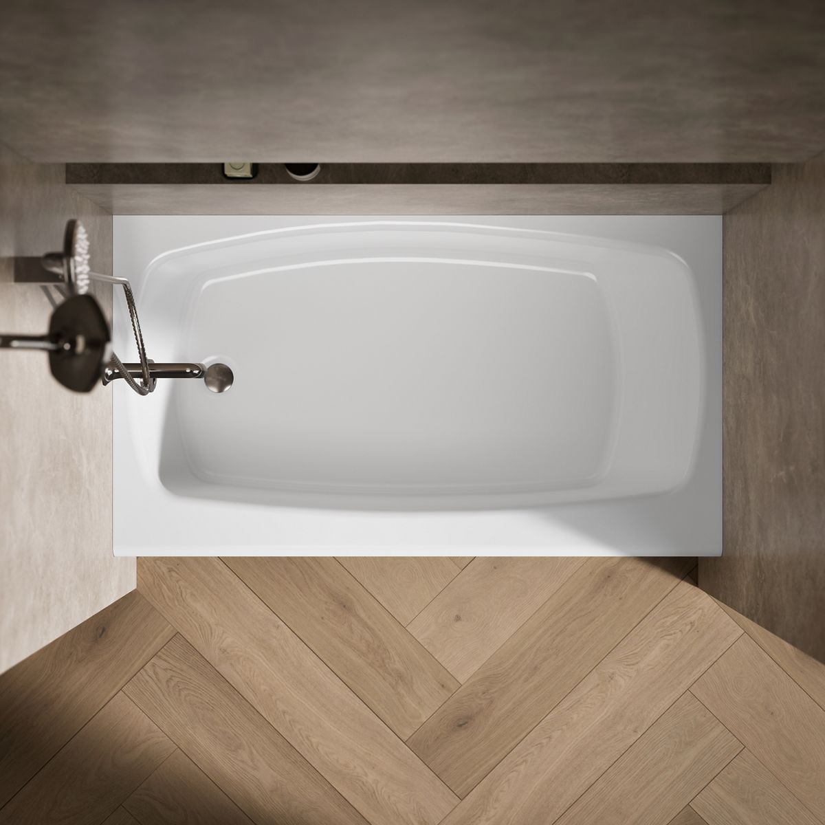 KOHLER K-745 Seaforth 54" x 30-1/4" alcove bath, left drain