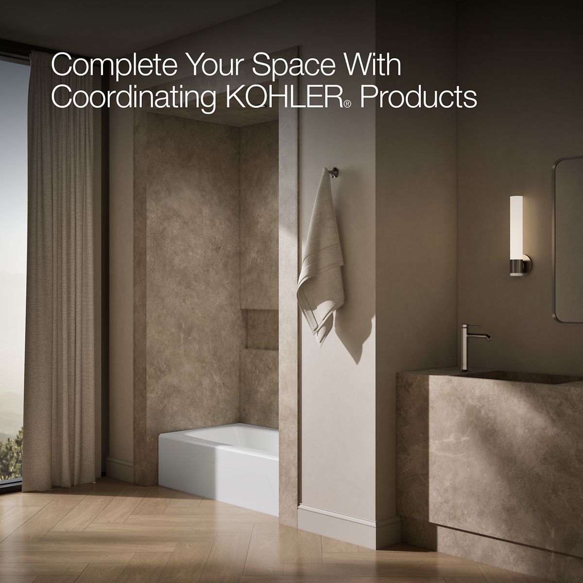 KOHLER K-746 Seaforth 54" x 30-1/4" alcove bath, right drain