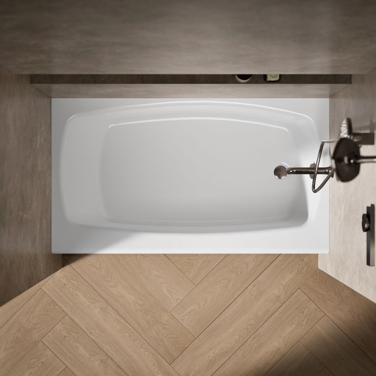 KOHLER K-746 Seaforth 54" x 30-1/4" alcove bath, right drain