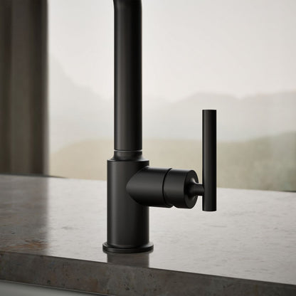 KOHLER Purist Pull-out kitchen sink faucet with three-function sprayhead