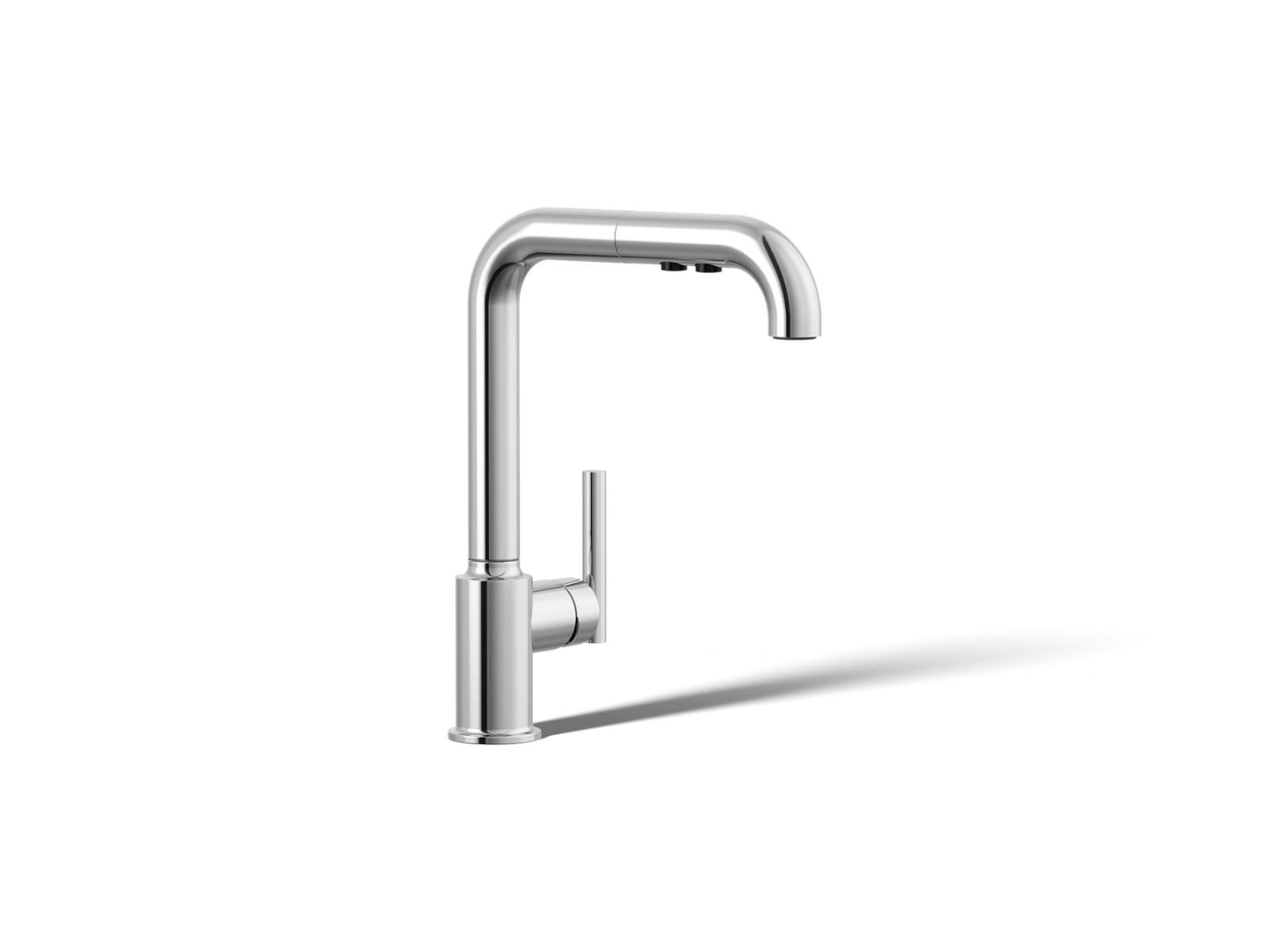 KOHLER Purist Pull-out kitchen sink faucet with three-function sprayhead