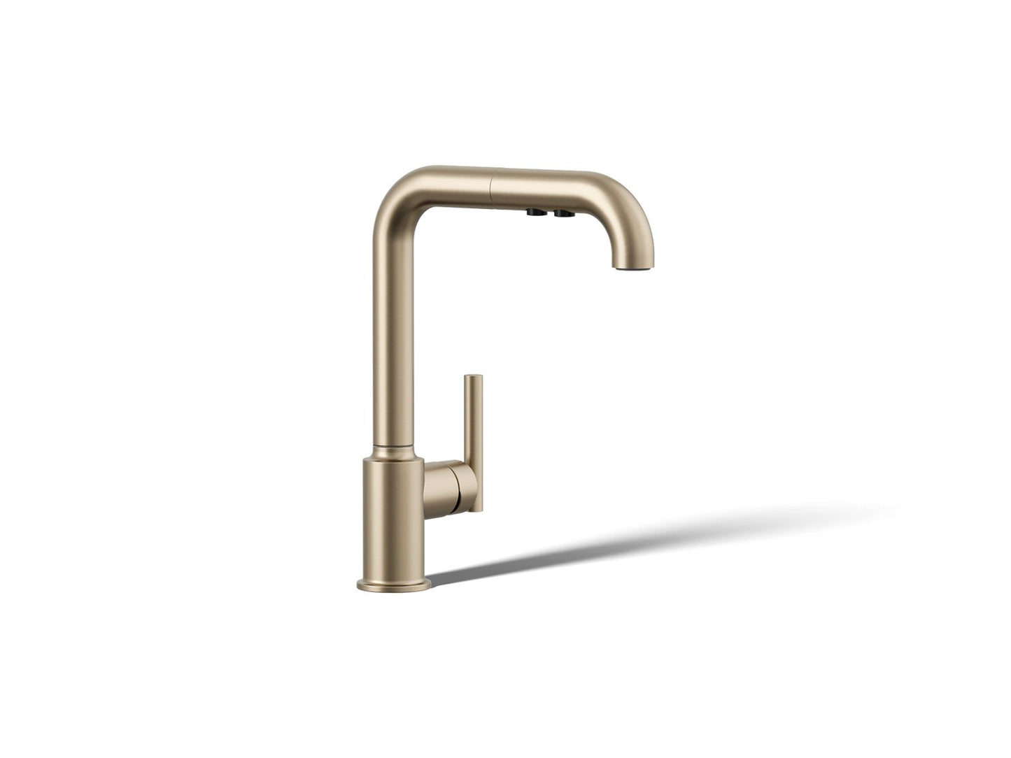 KOHLER Purist Pull-out kitchen sink faucet with three-function sprayhead