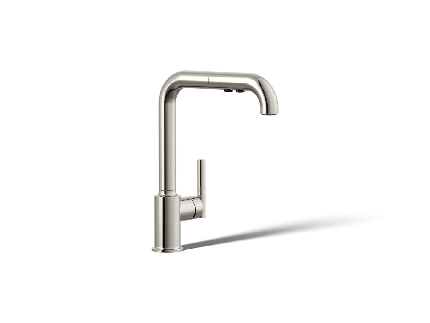 KOHLER Purist Pull-out kitchen sink faucet with three-function sprayhead