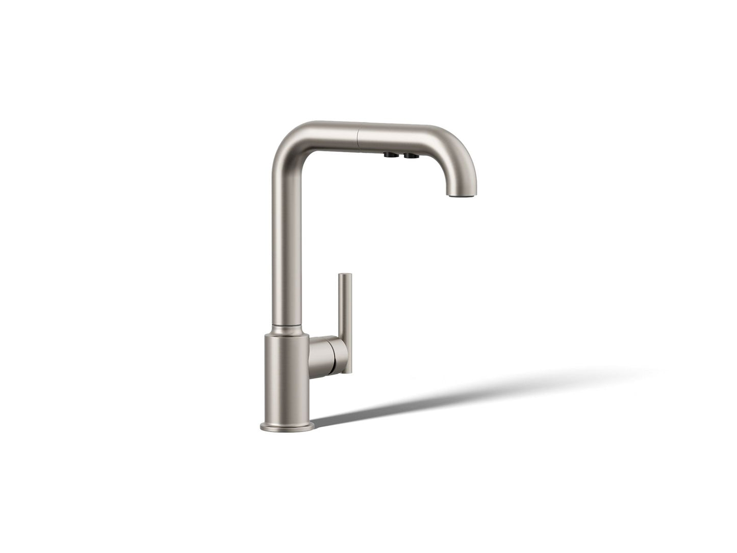 KOHLER Purist Pull-out kitchen sink faucet with three-function sprayhead