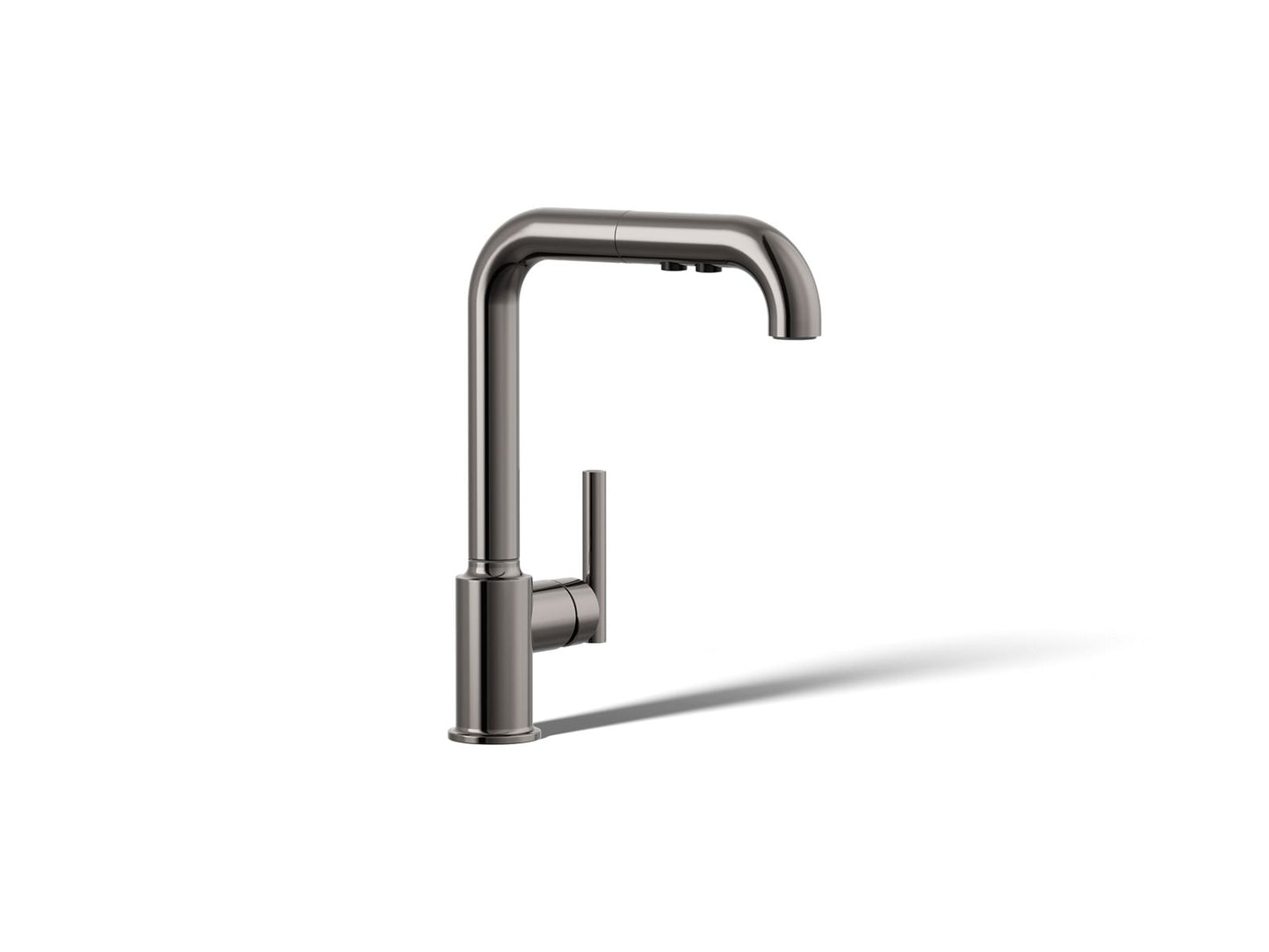KOHLER Purist Pull-out kitchen sink faucet with three-function sprayhead