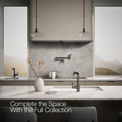 KOHLER Purist Pull-out kitchen sink faucet with three-function sprayhead