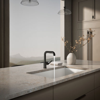 KOHLER Purist Pull-out kitchen sink faucet with three-function sprayhead