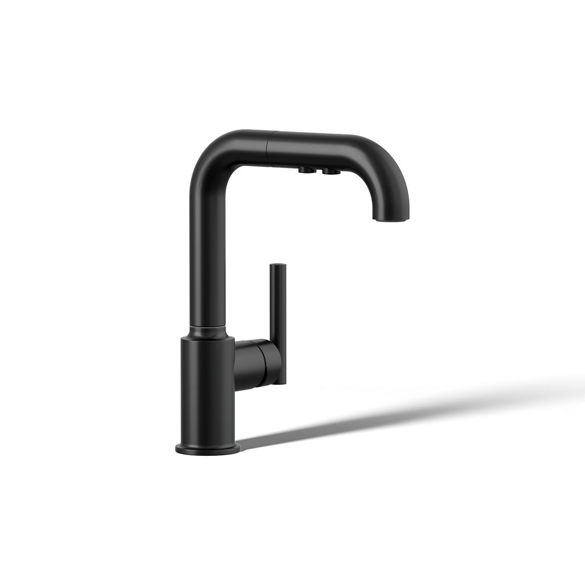 KOHLER Purist Pull-out kitchen sink faucet with three-function sprayhead