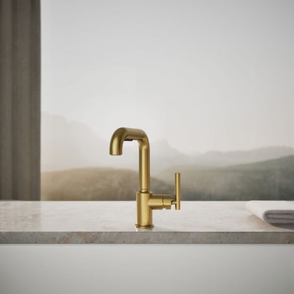 KOHLER Purist Pull-out kitchen sink faucet with three-function sprayhead